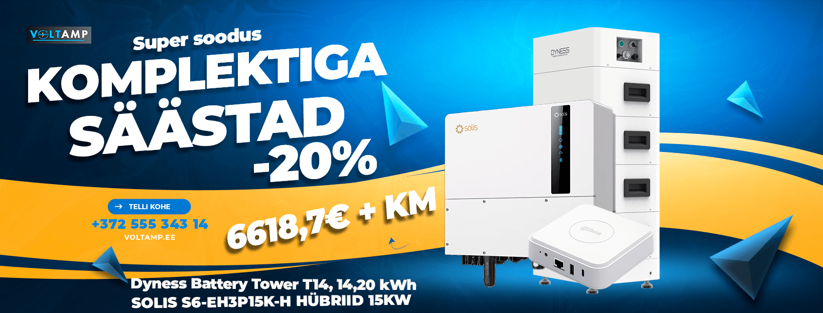 Solis ja Dyness 15kW/14kWh