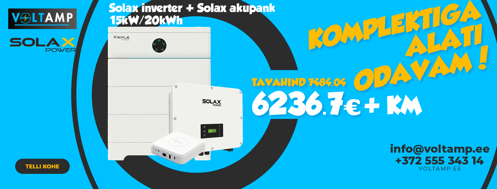 Solax Komplekt 15kW/20kWh
